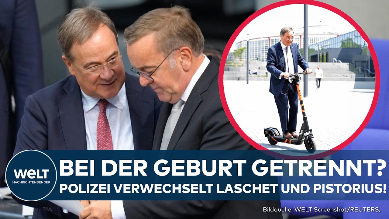 LASCHET UND PISTORIUS: Verwechslung der Doppelgänger! Laschet und Pistorius lösen Polizei-Alarm aus