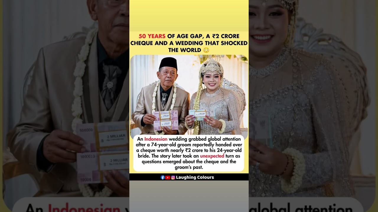 An Indonesian wedding grabbed global attention after a 74-year-old groom reportedly handed over a