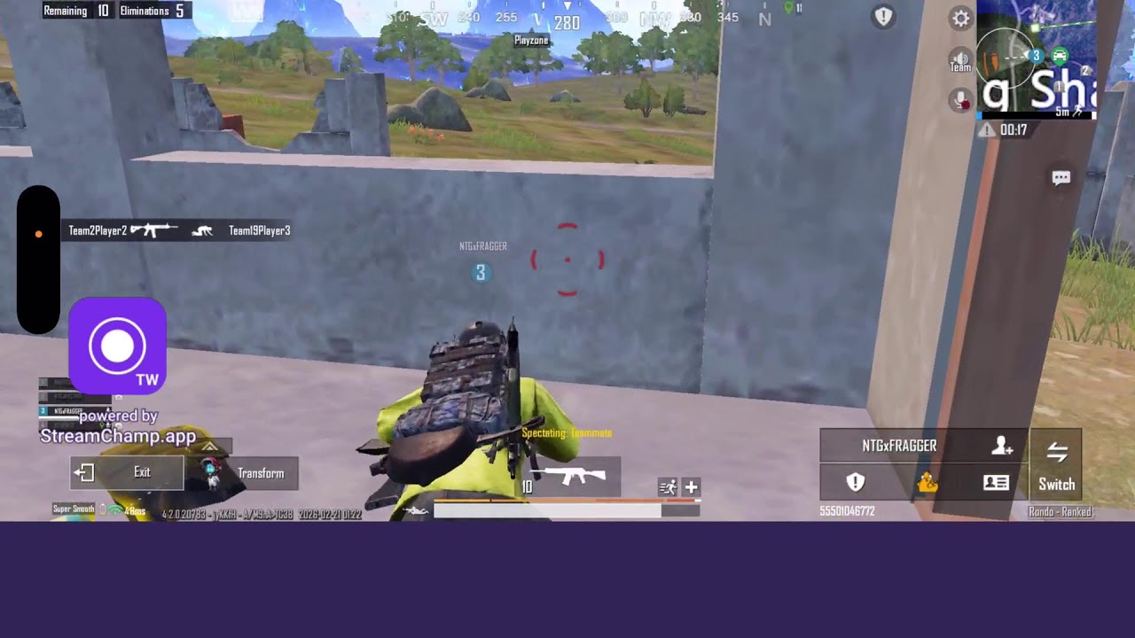 Broadcast powered by StreamChamp
