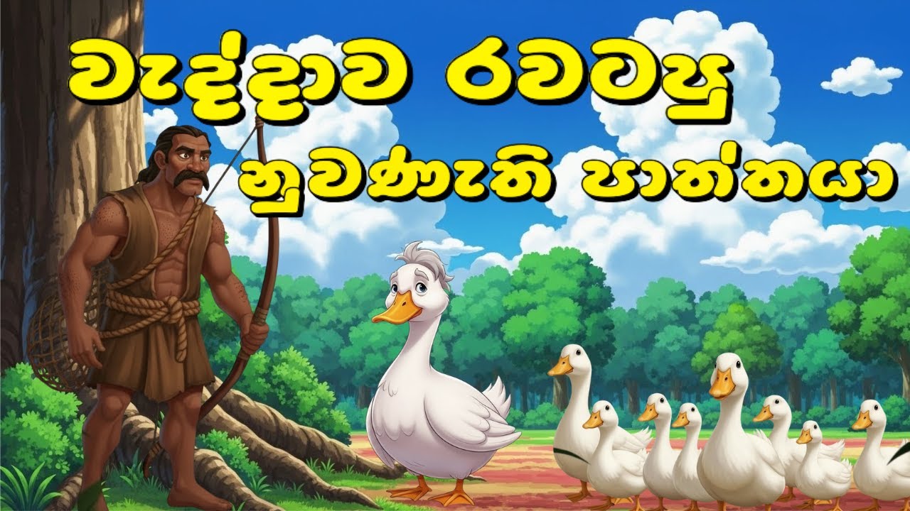 වැද්දාව රවටපු නුවණැති පාත්තයා | sinhala cartoon | sinhala lama kathandara