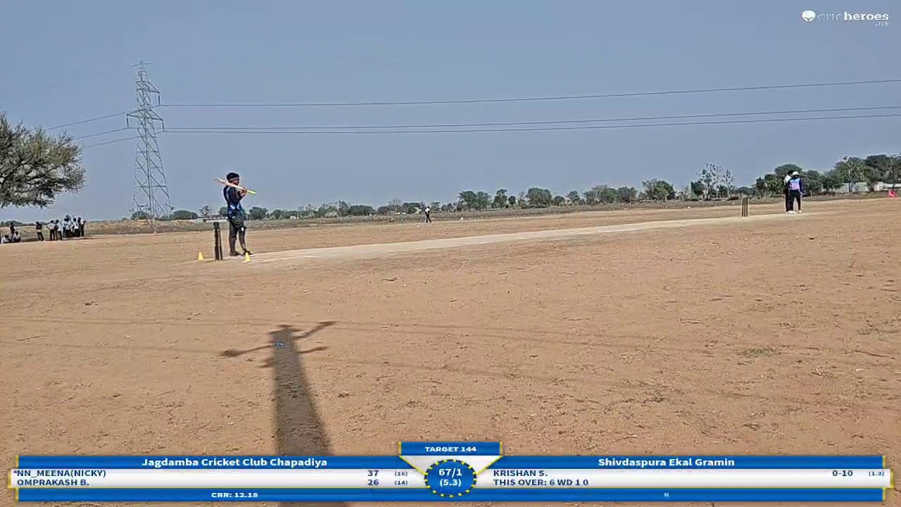 Shivdaspura Ekal Gramin vs Jagdamba Cricket Club Chapadiya live cricket match | Balaji Cricket Club