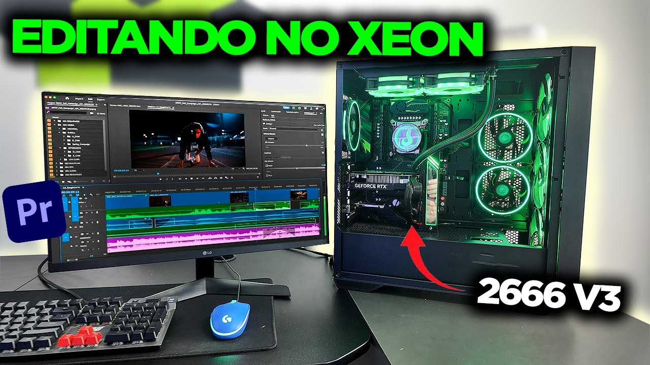 XEON SERVE PARA EDIÇÃO DE VÍDEO? EDITANDO EM 1080P E 4K NO E5 2666V3! FUNCIONOU?