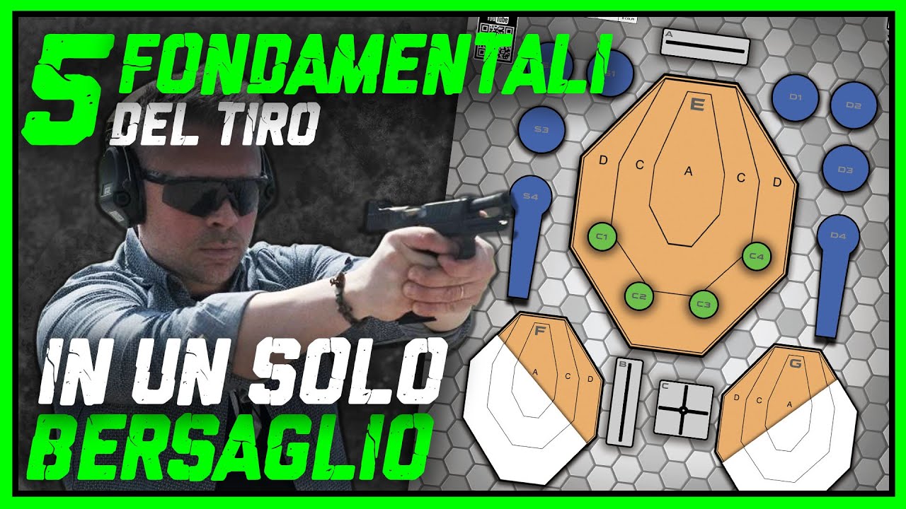 11 Esercizi per allenare le 5 TECNICHE fondamentali di TIRO con pistola in un unico bersaglio