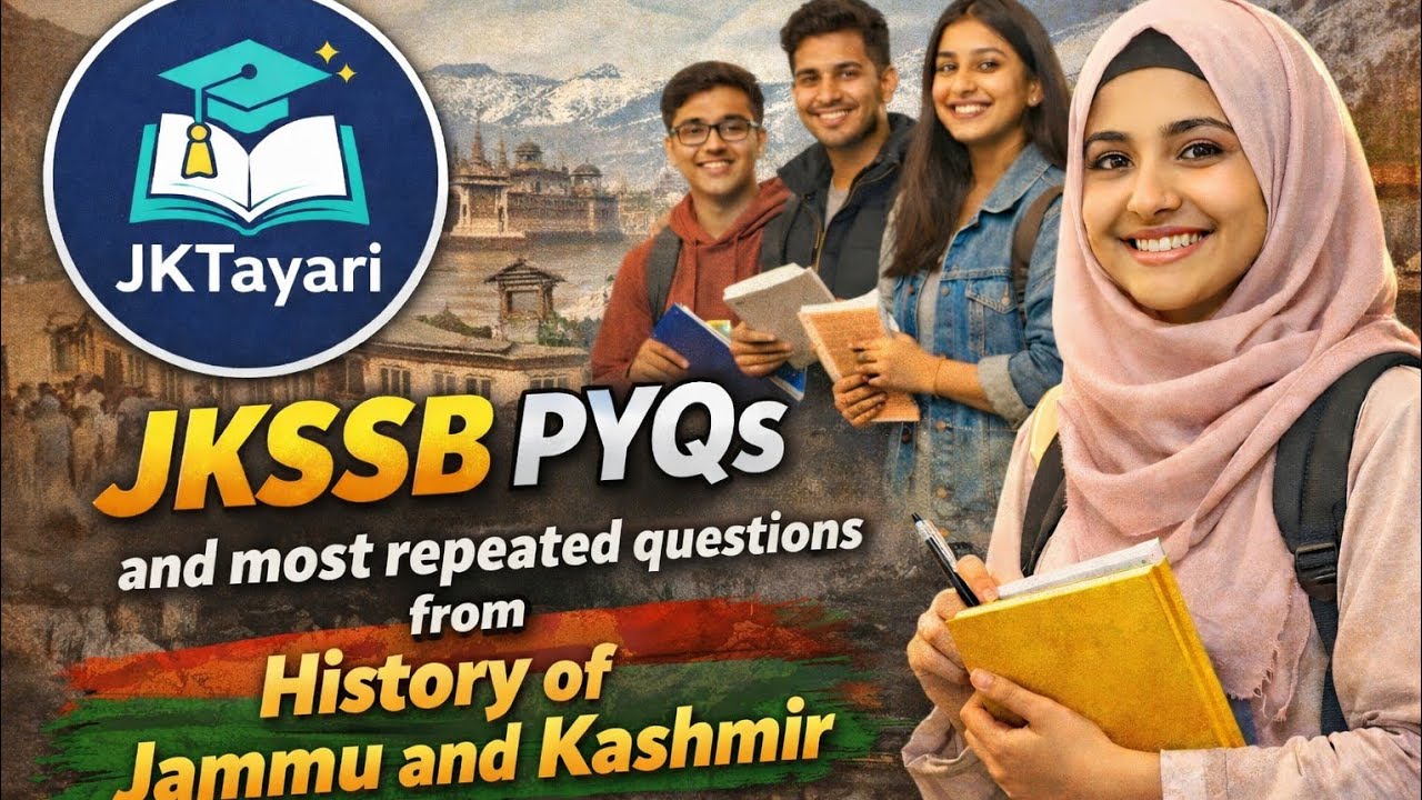 JKSSB PYQs and most repeated questions from History of Jammu and Kashmir| JKSSB | Junior Assistant