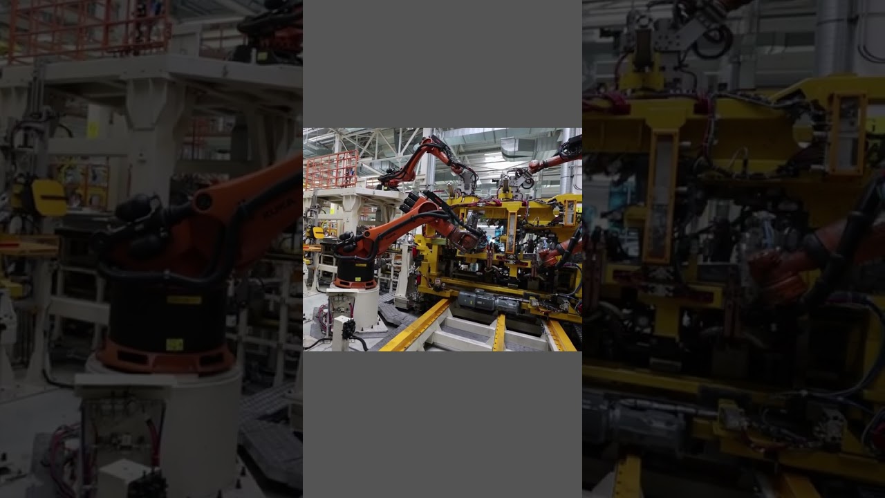 Robotics welding work in an automotive industry