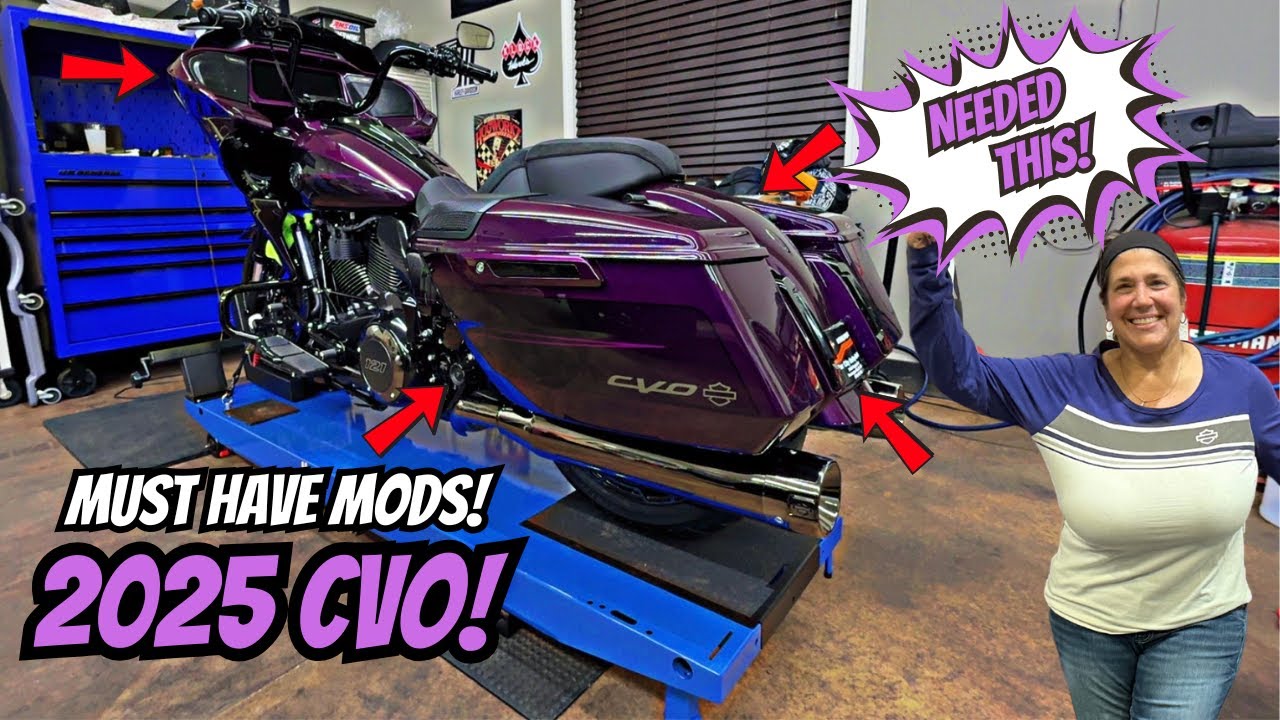 FIRST MODS TO HER 2025 HARLEY-DAVIDSON CVO ROAD GLIDE! *INEXPENSIVE*