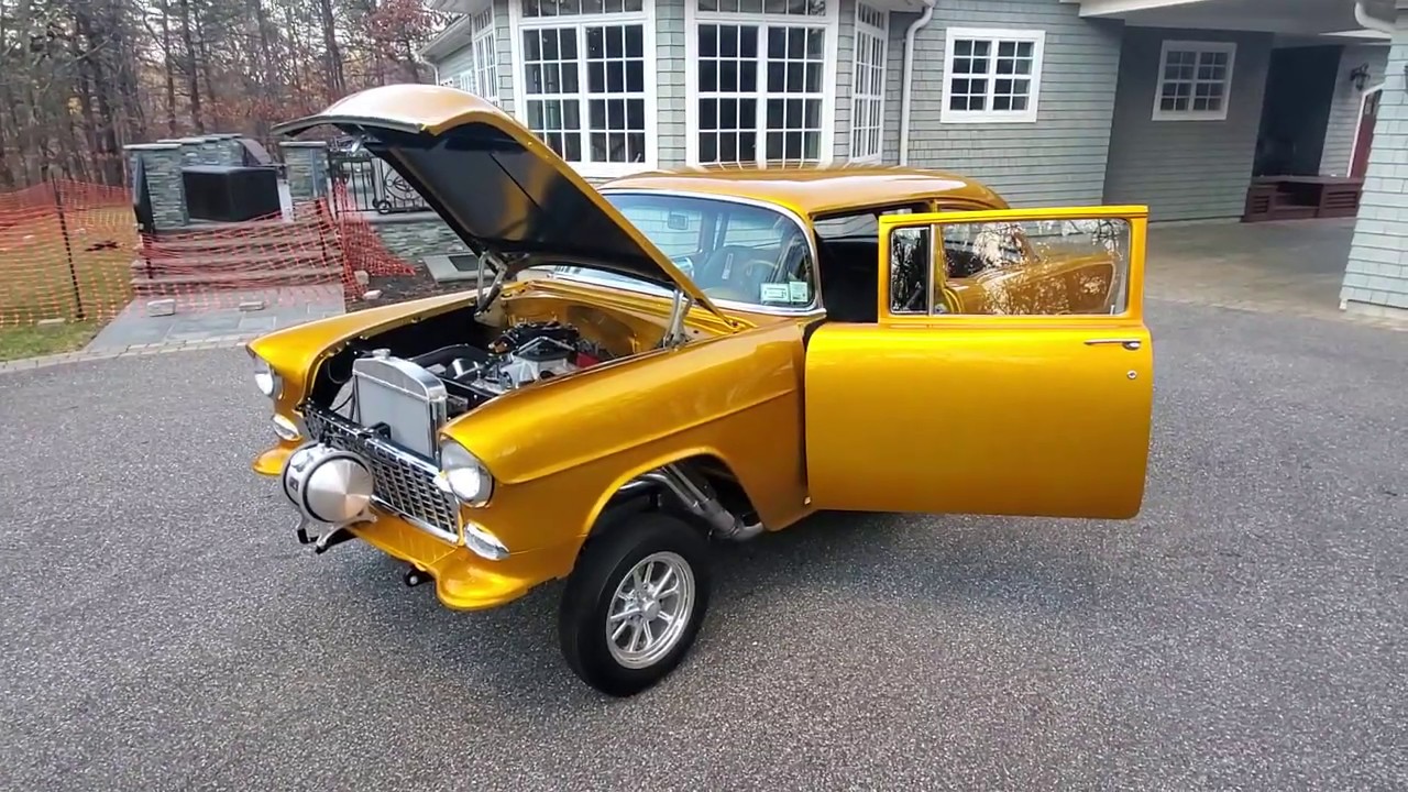 Woody’s Hot Rodz 1955 Chevy 210 Gasser~OVER The TOP by the Tri-Five Experts!😳