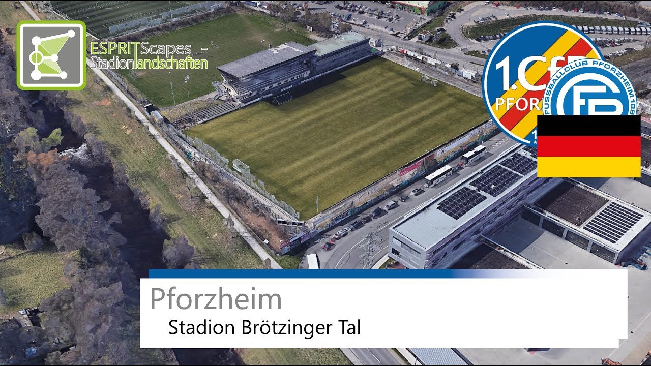 Stadion Brötzinger Tal | 1. FC Pforzheim / VfR Pforzheim / 1. CfR Pforzheim | Google Earth | 2016