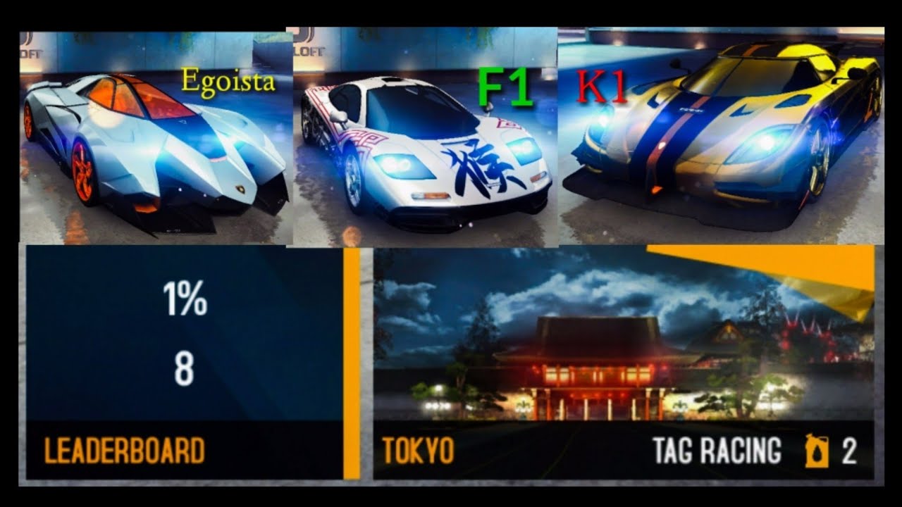 Asphalt 8- Tag racing S-class Cup- Tokyo-Egoista/F1/K1 - 1.19.266