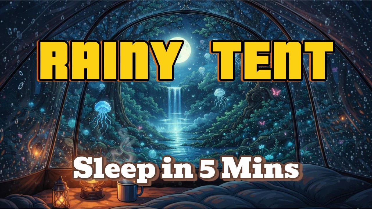 Rainy Night in a Transparent Tent ASMR (No Music, 4K)투명 텐트 빗소리:숲속의 아늑한 밤#빗소리#RainSounds #TentCamping