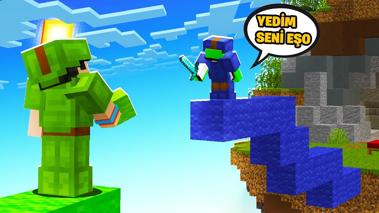 7 BLOKTAN VURAN PRO vs ERŞEN ŞEN Minecraft BEDWARS