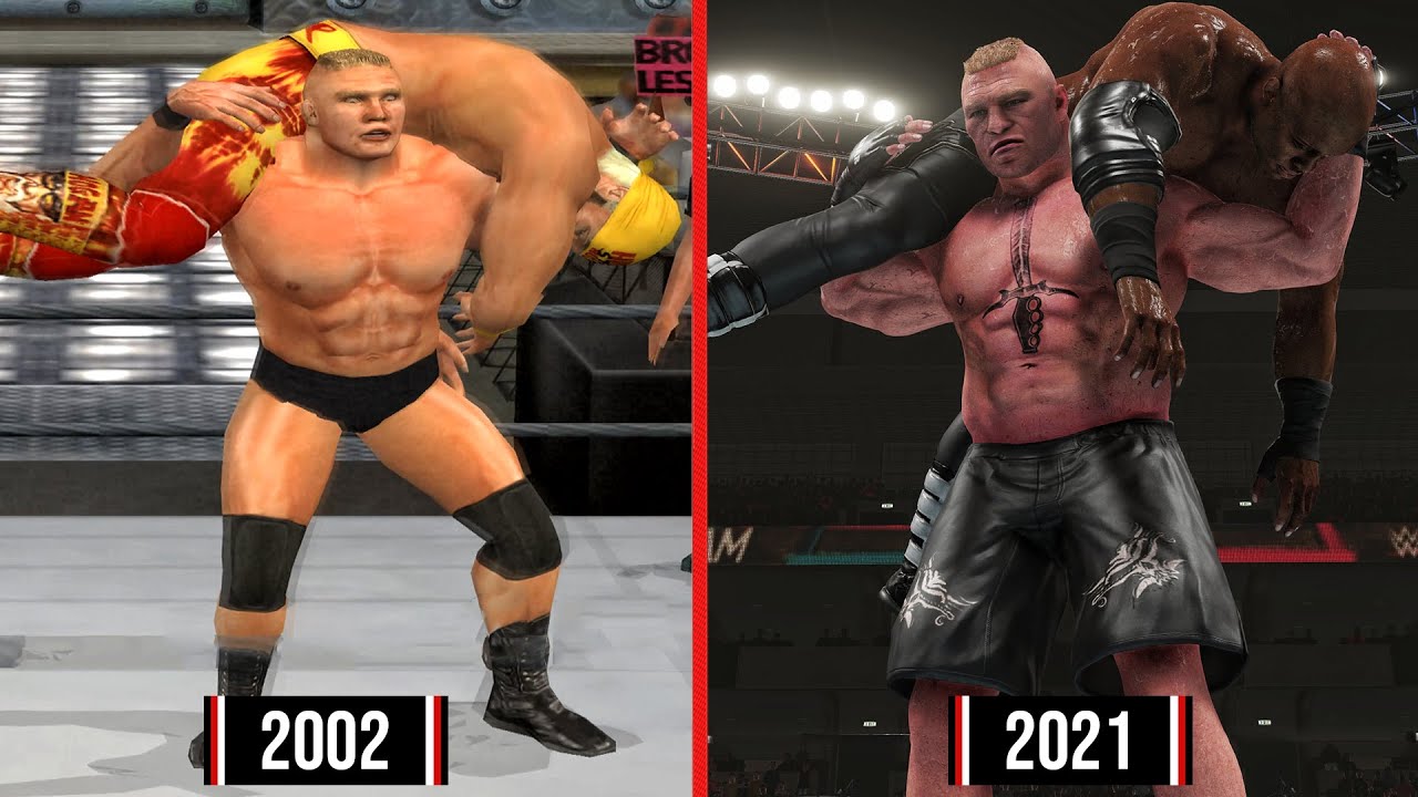 Brock Lesnar Evolution in WWE Games!