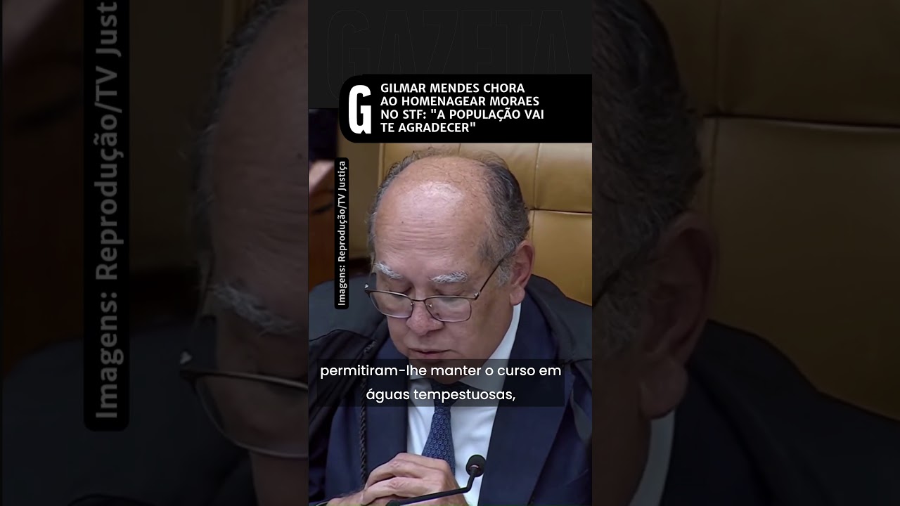 GILMAR MENDES CHORA AO HOMENAGEAR MORAES - Gazeta do Povo