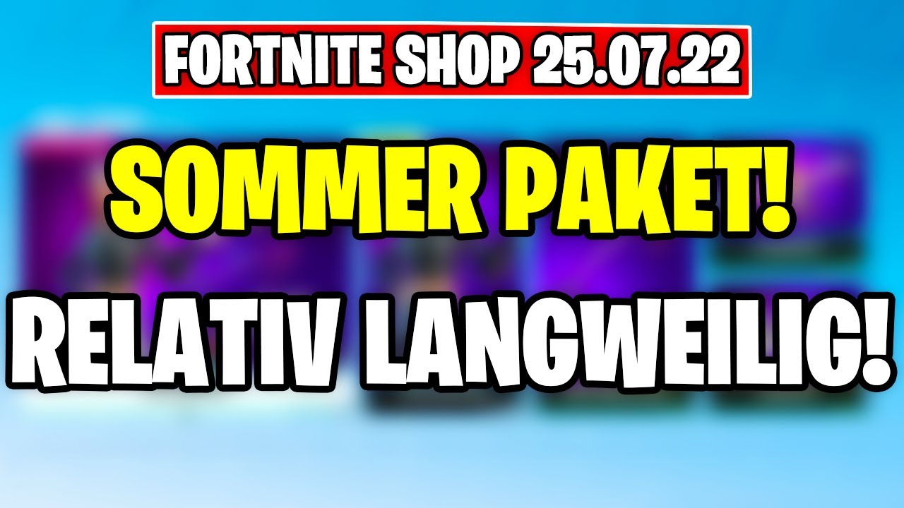 Fortnite Shop 25.7 | RELATIV LANGWEILIG HEUTE! | Shop von Heute 25.07.2022 | FRAPZZ