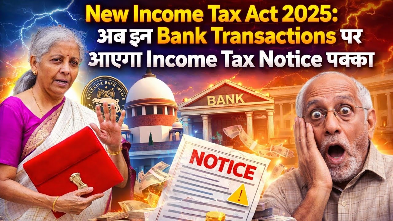 अब ईन Bank Transactions पर आएगा Income Tax Notice पक्का !! New Income Tax Act 2025!!Saving Rule 2026