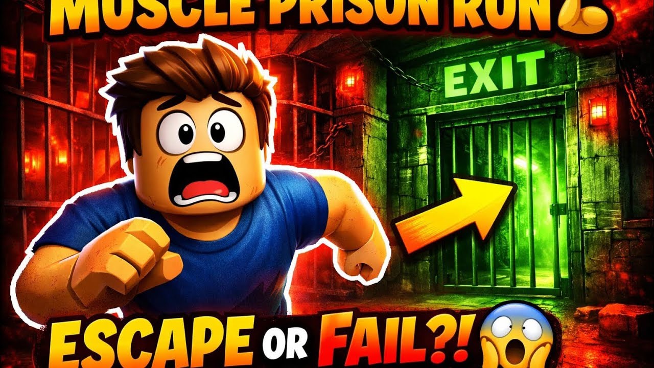 Roblox Muscle Prison Run Obby 🔥 | Impossible Escape Challenge! 😨(Part-1)