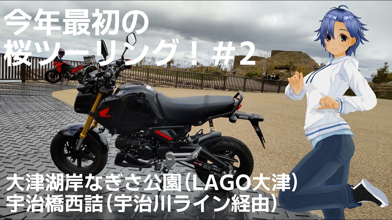 今年最初の桜ツーリング！＃2 大津湖岸なぎさ公園～宇治橋西詰（宇治川ライン）経由
