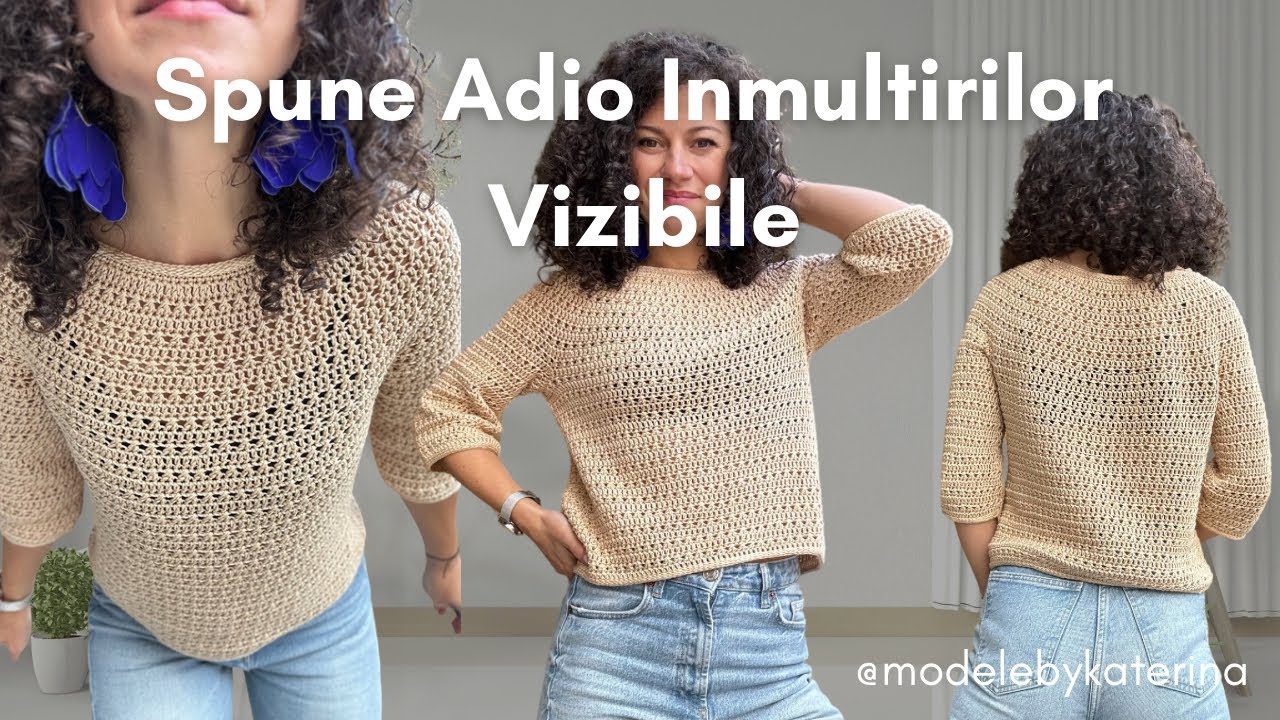 Spune adio inmultirilor vizibile! Croșetează un pulover impecabil cu raglan rotund