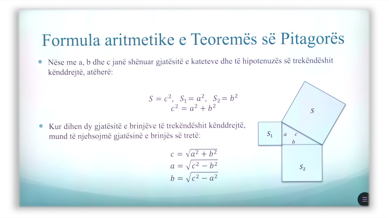 8 02 076 - Java 20 - Matematikë - teorema e pitagorës