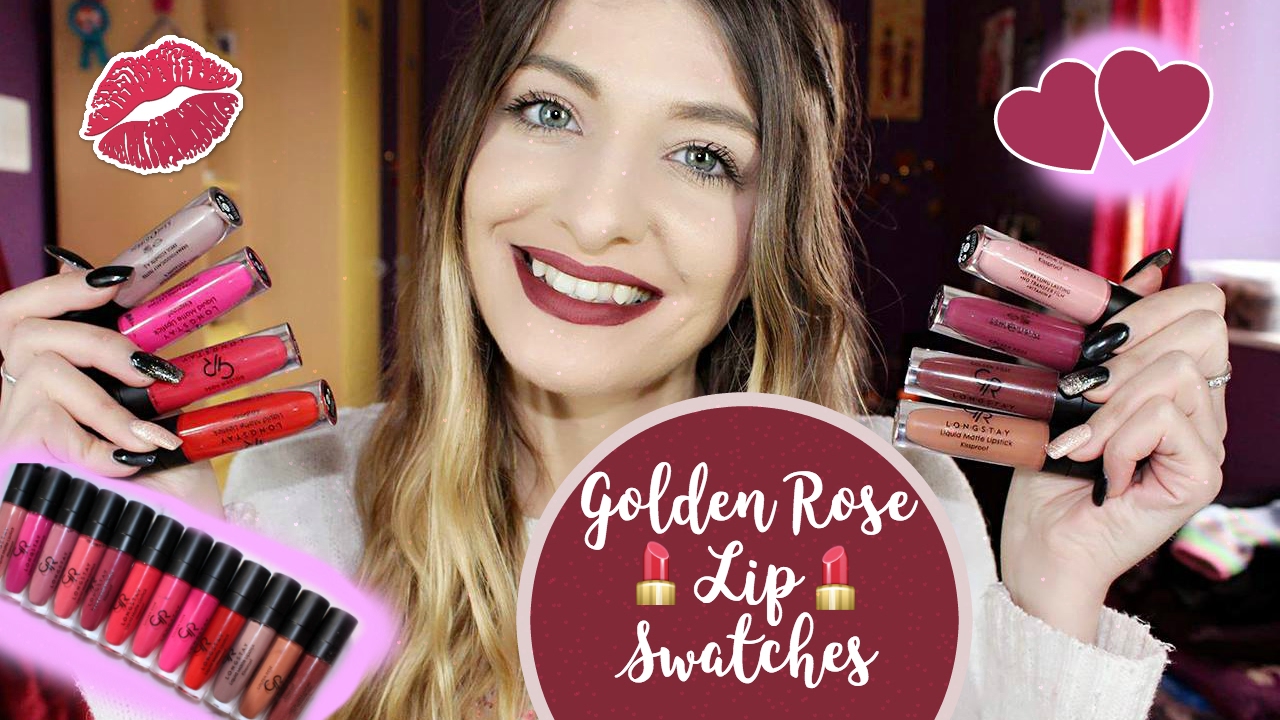 ♡ Golden Rose Liquid Lipsticks Lip Swatches | Ladymakeup.eu | 10% Discount Code