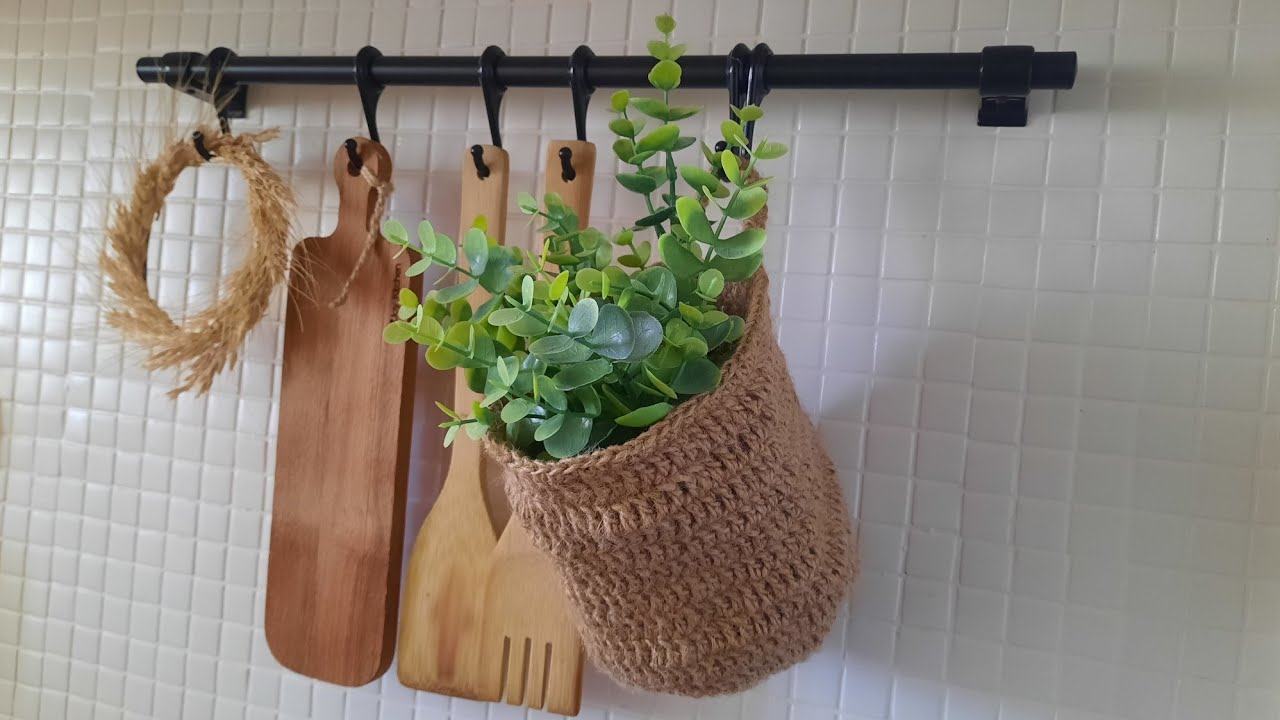 JÜT İP HASIR SEPET YAPIMI #örgüsepet #diy