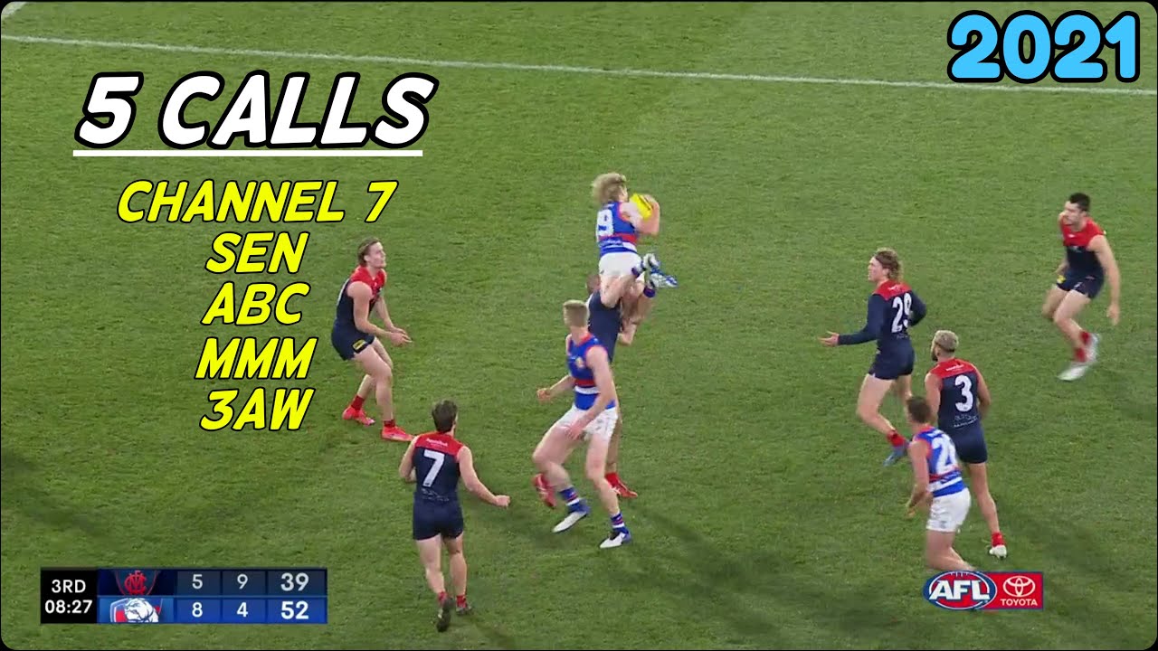 Multi-Call x5 | Cody Weightman's screamer over Max Gawn & soccer goal | 2021 Round 19 Bulldogs