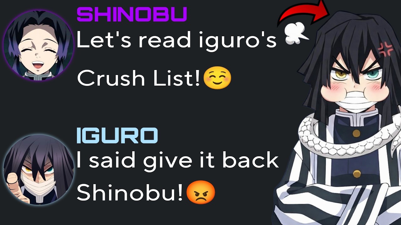 Shinobu got Iguro's crush list| Demon slayer