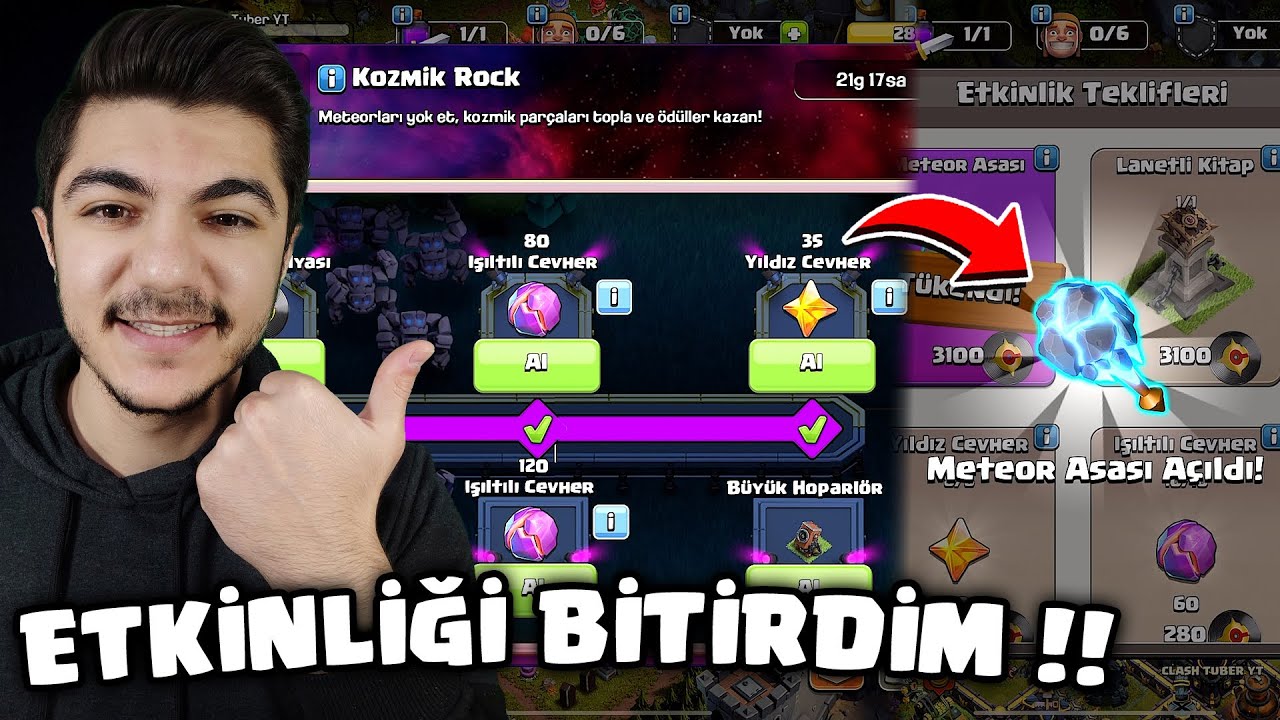 KOZMİK ROCK ETKİNLİĞİNİ BİTİRDİM !! YENİ EKİPMANI BASTIK !! - Clash Of Clans