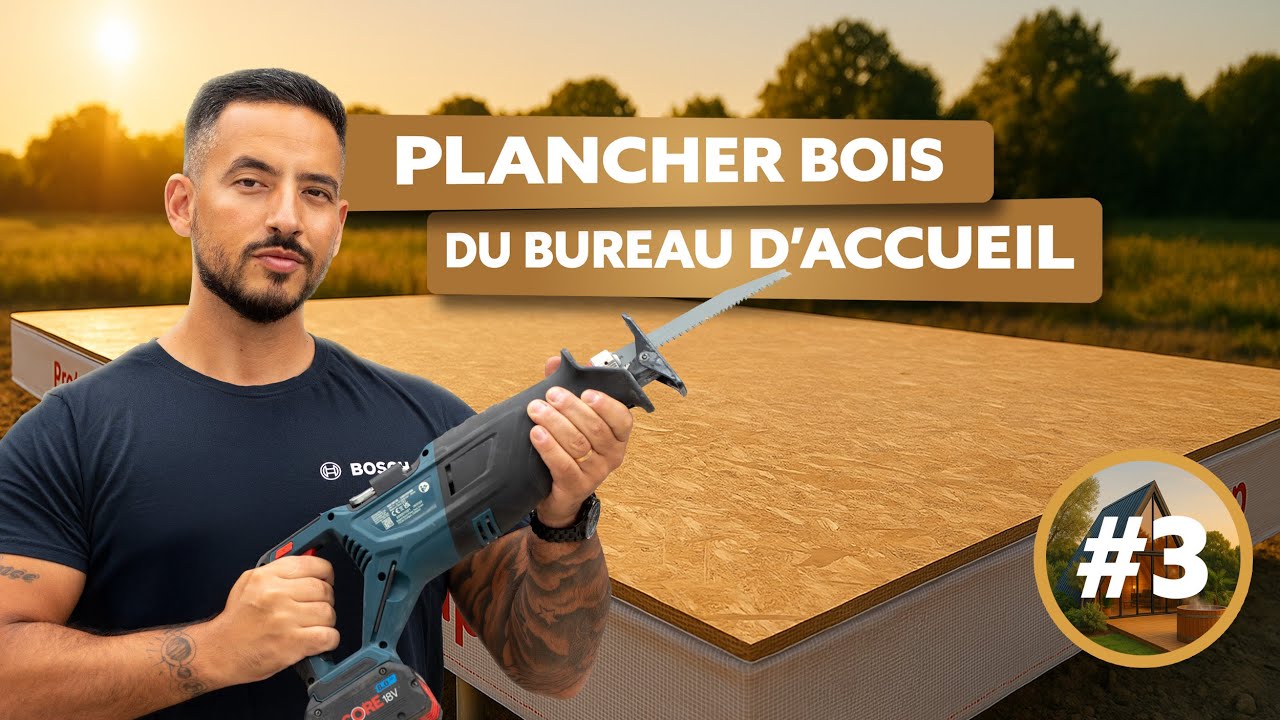 Construction du plancher bois du bureau / ep 3