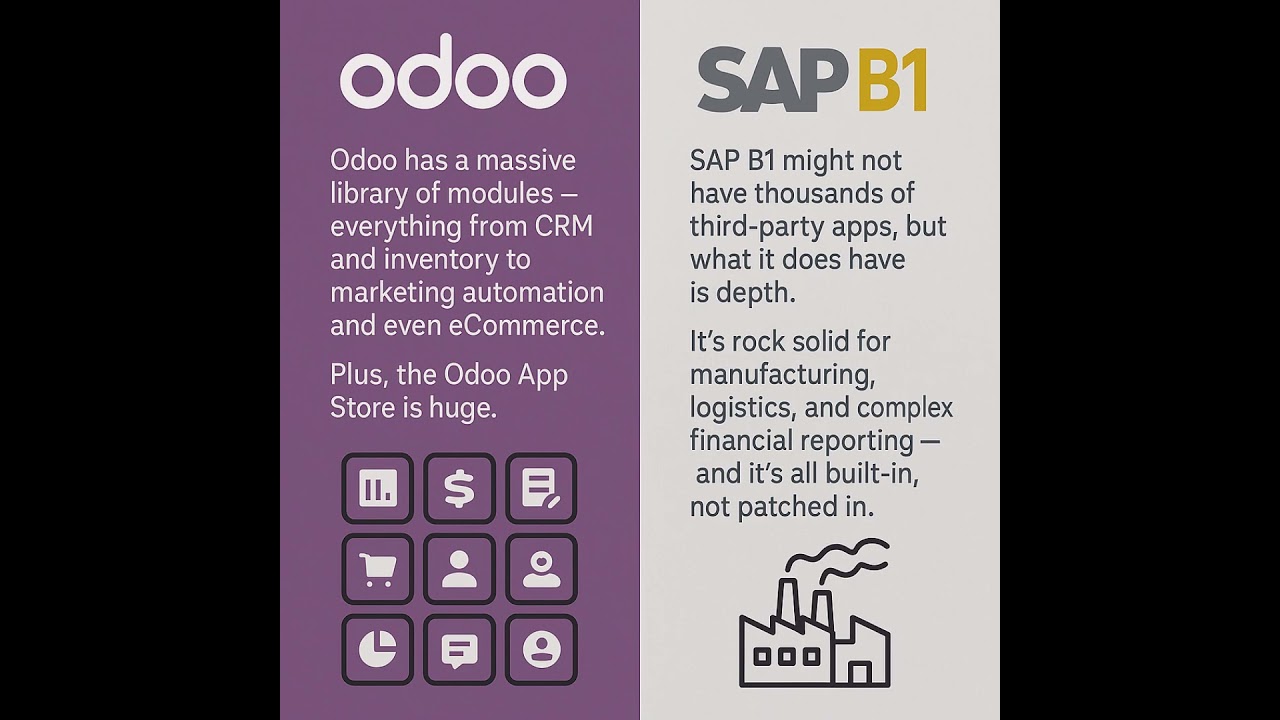 Odoo vs SAP B1 #odoo #sap #SAPB1 #saperp #erp #odoo18 #odooerp #erpsystems