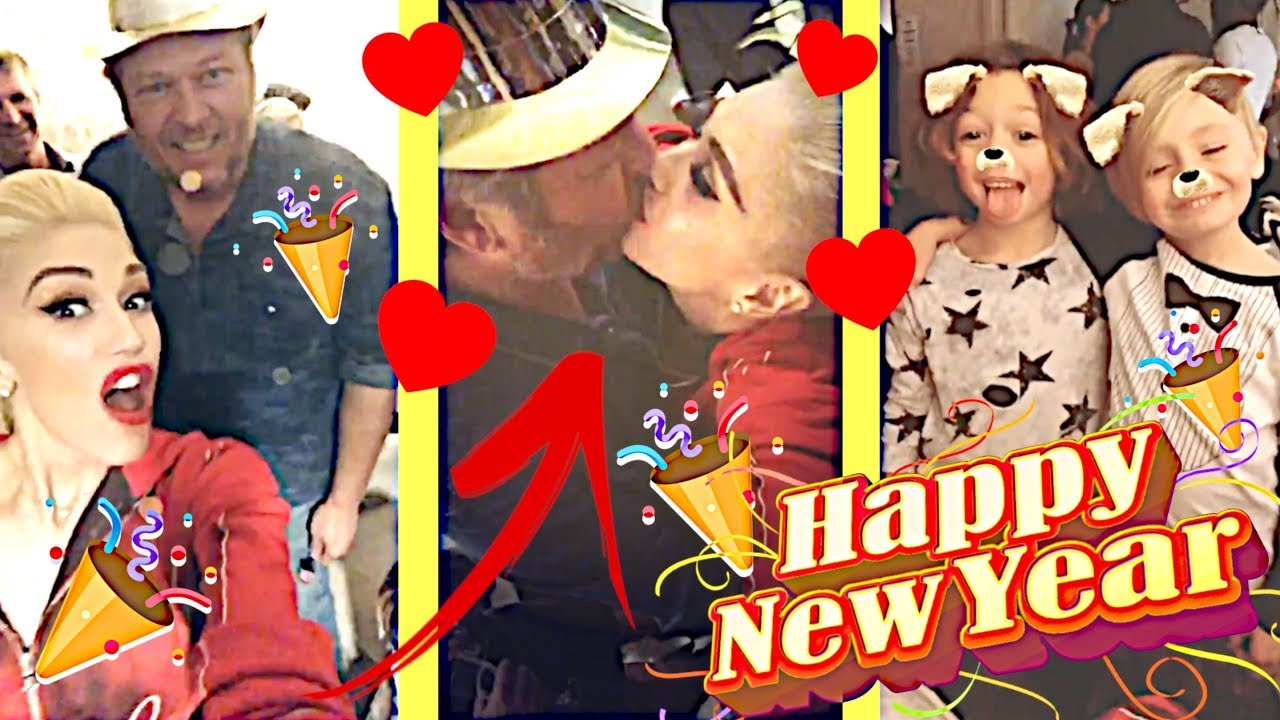 Gwen Stefani on New Year's Eve with Blake Shelton, family & friends 📣😍👏