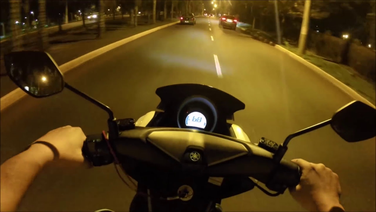 Fx3 Yamaha NMAX 160 - Teste ride! Em rodovia durante &agrave; noite! Top speed!