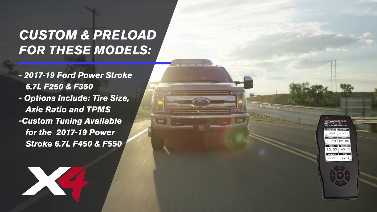 2017-2019 Ford Powerstroke 6.7L on the X4 Performance Programmer