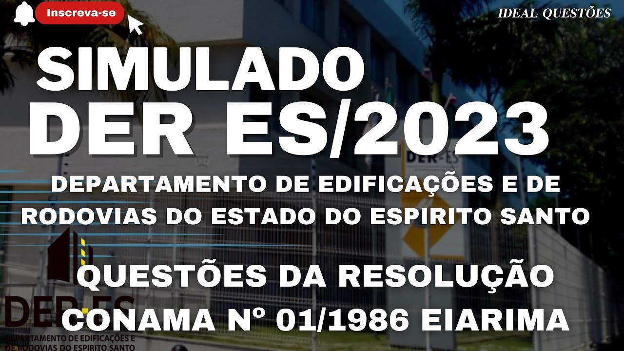 SIMULADO DER ES/2023-DEPARTAMENTO DE EDIFICA&Ccedil;&Otilde;ES E DE RODOVIAS DO ES-QUEST&Otilde;ES DA RESOLU&Ccedil;&Atilde; N&ordm; 01/1986