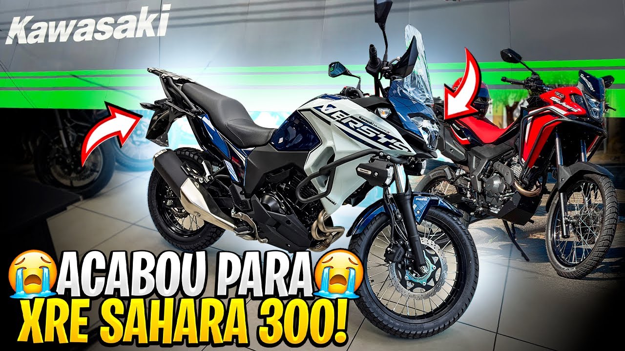 ACABOU PRA SAHARA300 DA HONDA! NOVA KAWASAKI 300 VERSYS - MAIS FORTE E MAIS COMPLETA