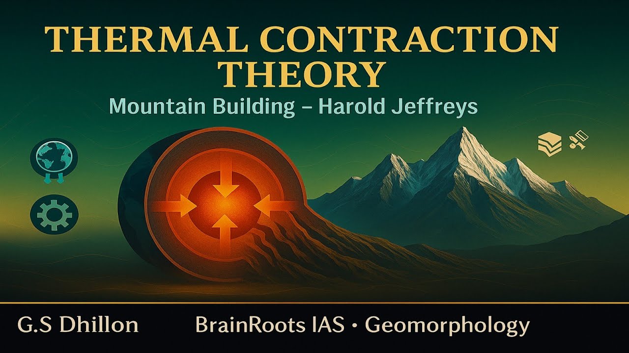 L42- Thermal Contraction Theory of Mountain Building by Harold Jeffreys UPSC IAS Geography optional