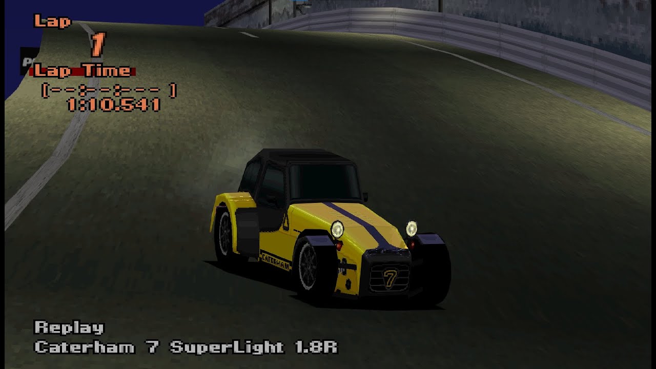 Gran Turismo 2 - Project A-Spec 1.2 Mod- Caterham 7 SuperLight  1.8R - Supercar Festival- Rome Night
