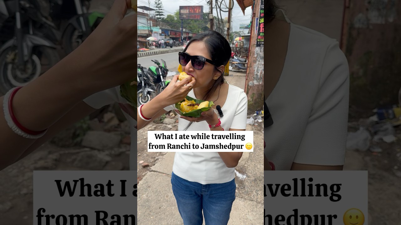 What I ate while travelling from Ranchi to Jamshedpur 🤨 #shorts #whatieatinaday #ranchi #dhuska