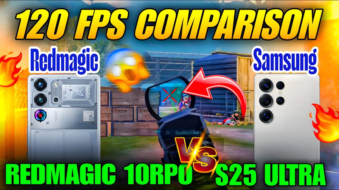 redmagic 10 pro vs samsung s25 ultra pubg/bgmi test | samsung vs redmagic | 120fps | price.