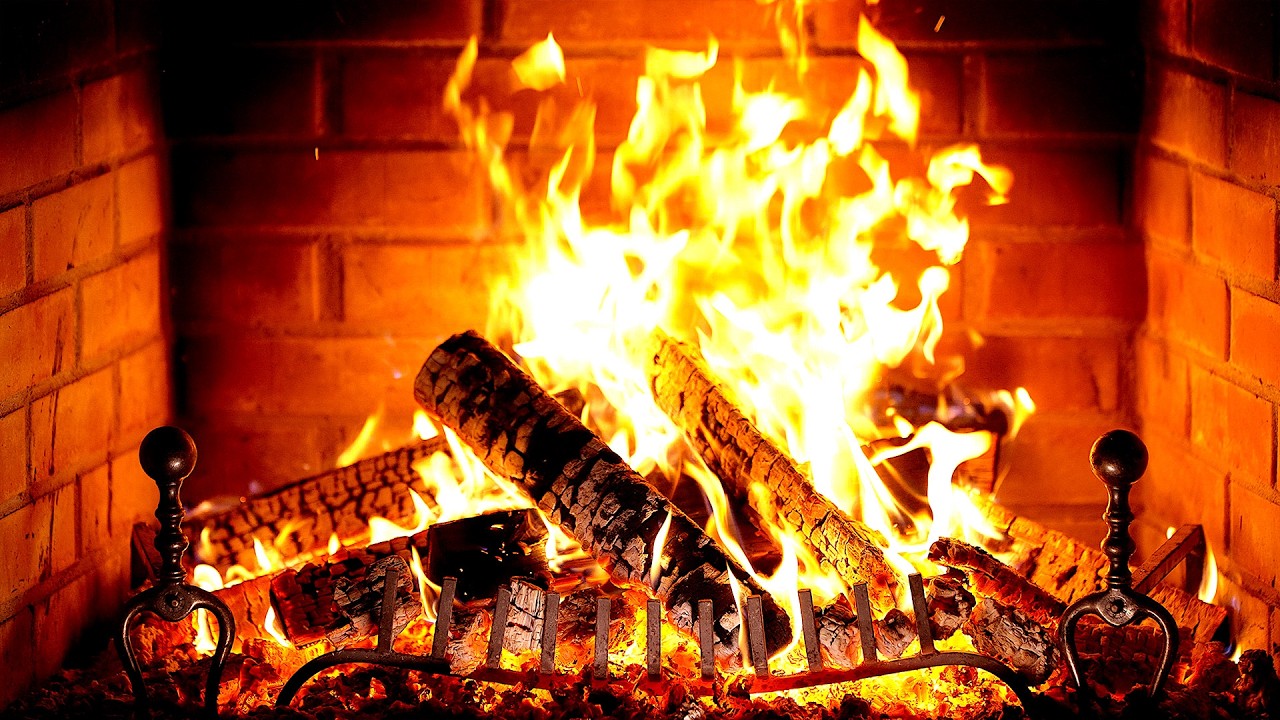 🔥 Fireplace 4K (12 HOURS). Cozy Fireplace with Burning Logs and Crackling Fire Sounds