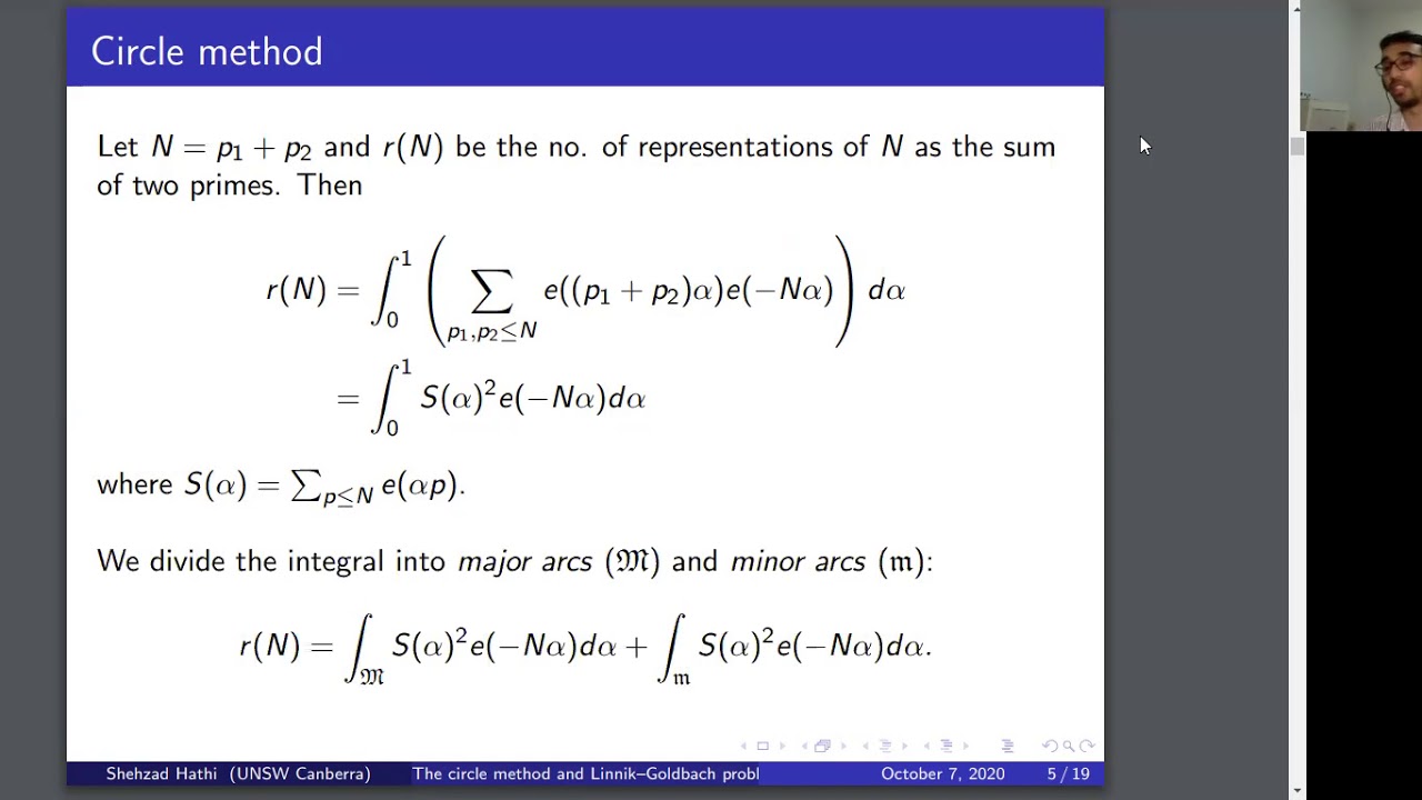 Shehzad Hathi - The circle method and Linnik--Goldbach problems