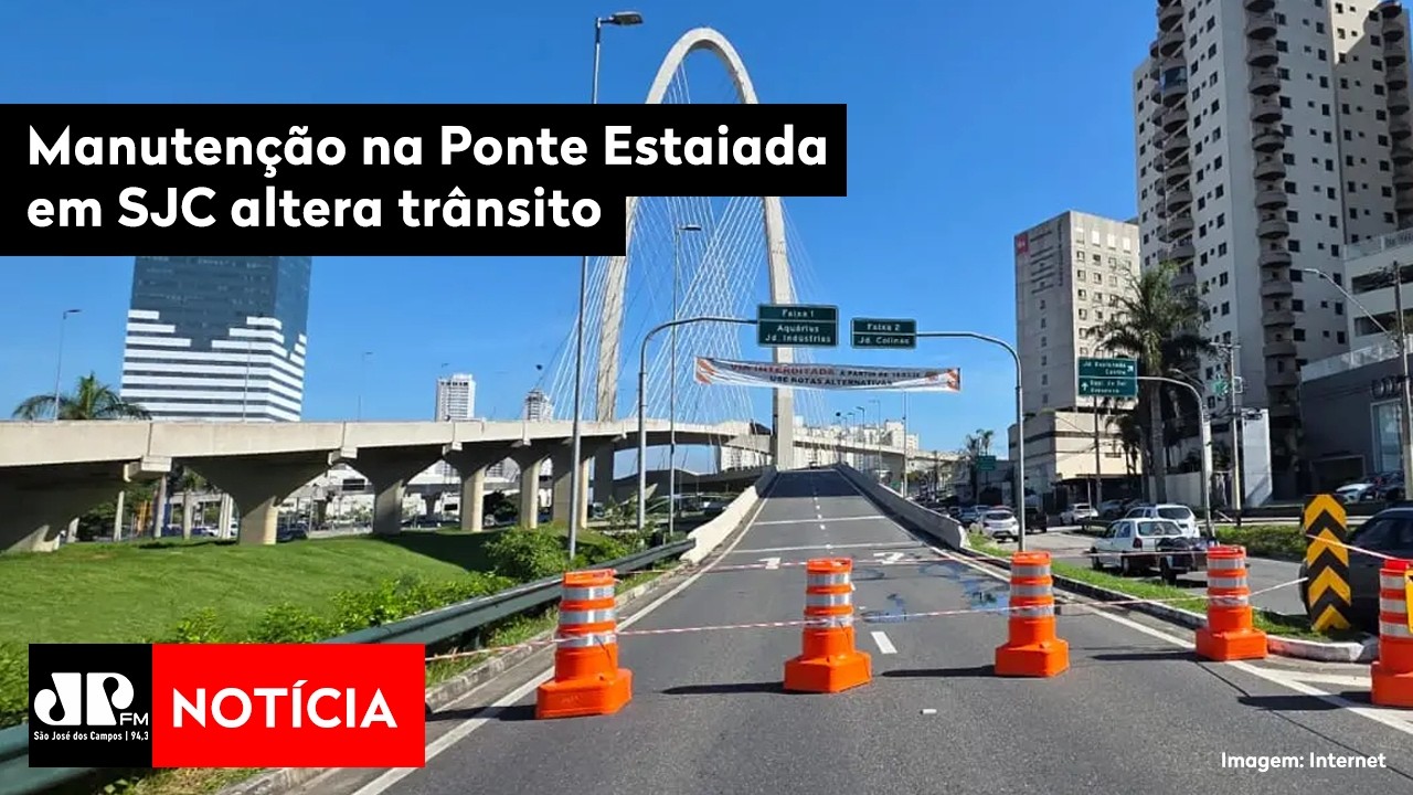 Manutenção na Ponte Estaiada em SJC altera trânsito