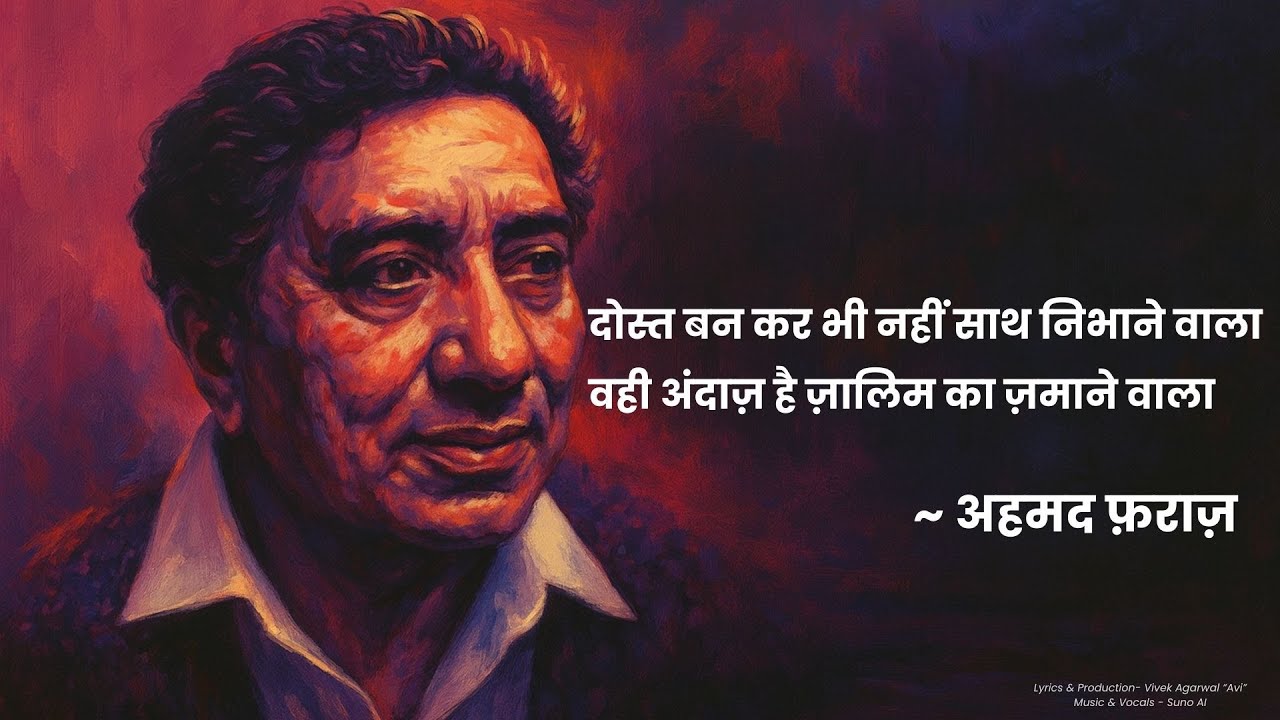 Dost Ban Kar Bhi – Ahmed Faraz Ghazal | Heart-Touching Hindi-Urdu Ghazal | Soulful Romantic Poetry