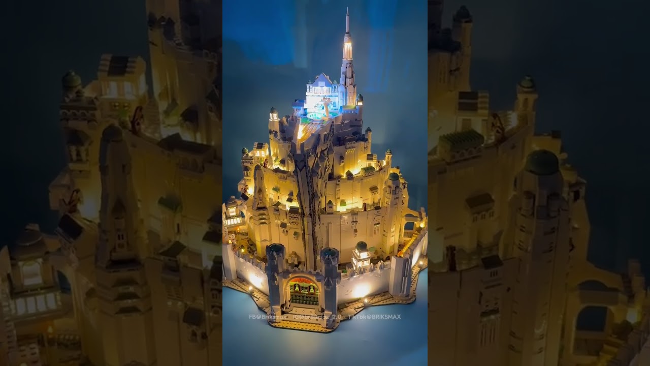 Light up the LEGO Minas Tirith with BRIKSMAX 🌄🏰 #Briksmax #LEGO #legolightkit #lotr #minastirith