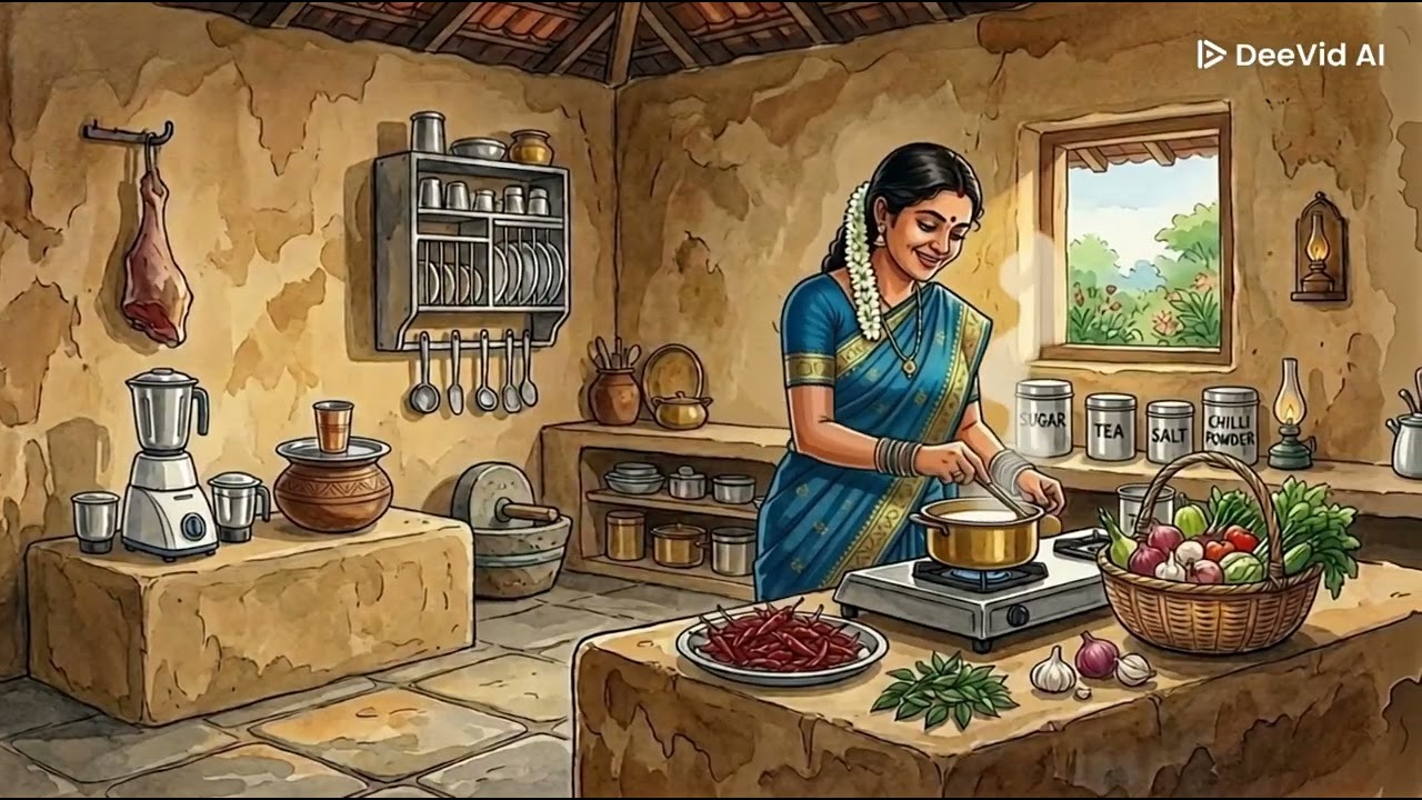 Ghibli-Style ASMR Village Morning Tea Making &mdash; 90s