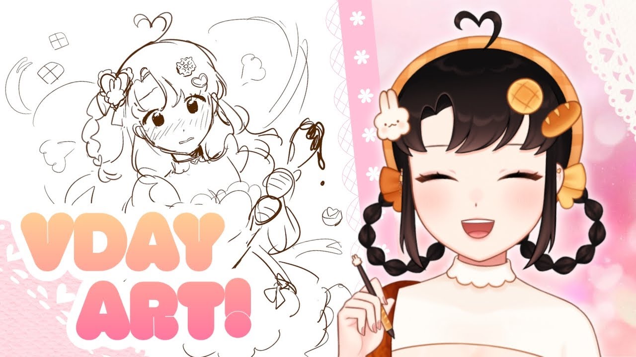 【ART】Drawing a Valentine's Day illustration!