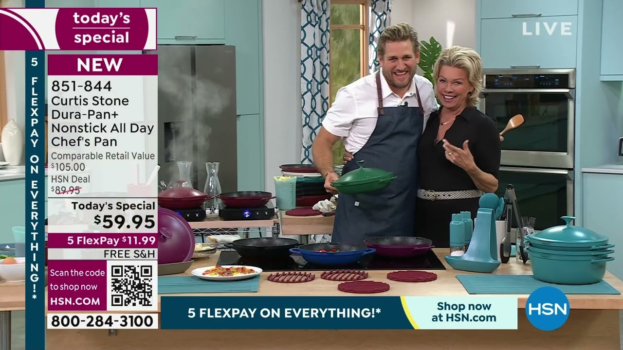 Curtis Stone DuraPan+ Nonstick All Day Chef's Pan with S...