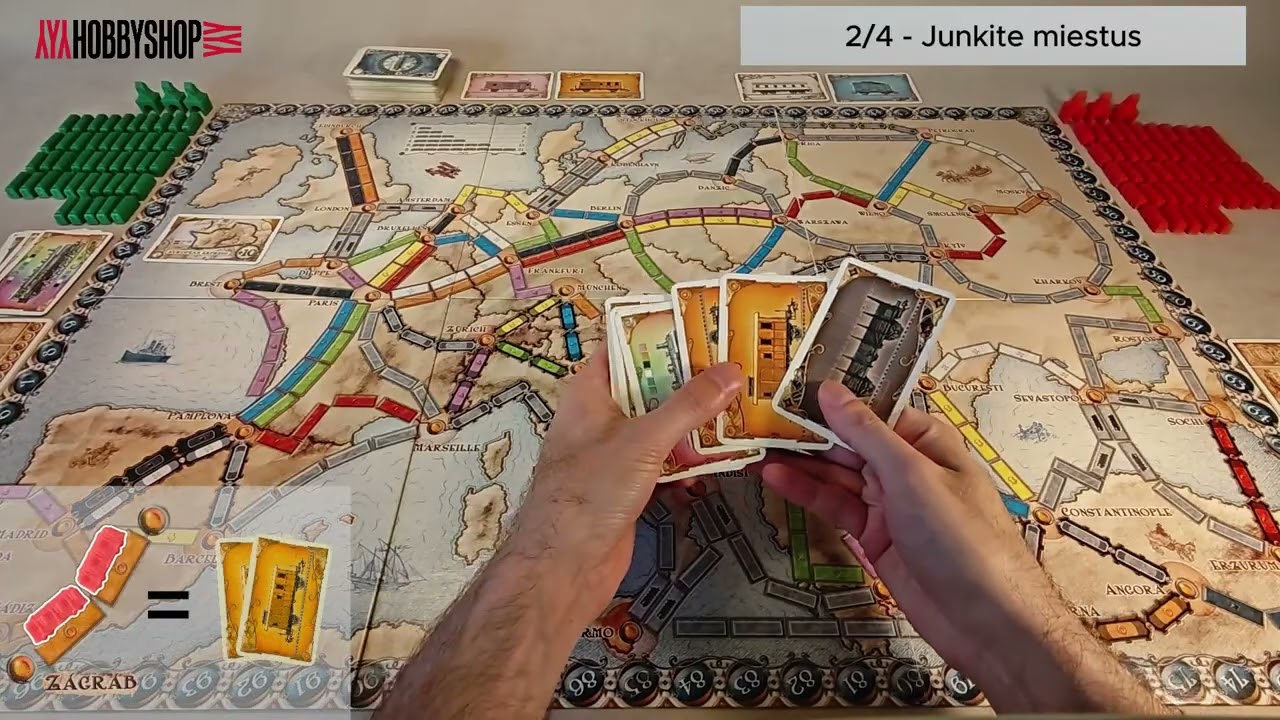 Video taisyklės: Ticket to Ride: Europe
