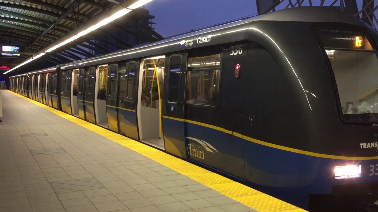 Bombardier ART Mark II SkyTrain departs Sapperton Station
