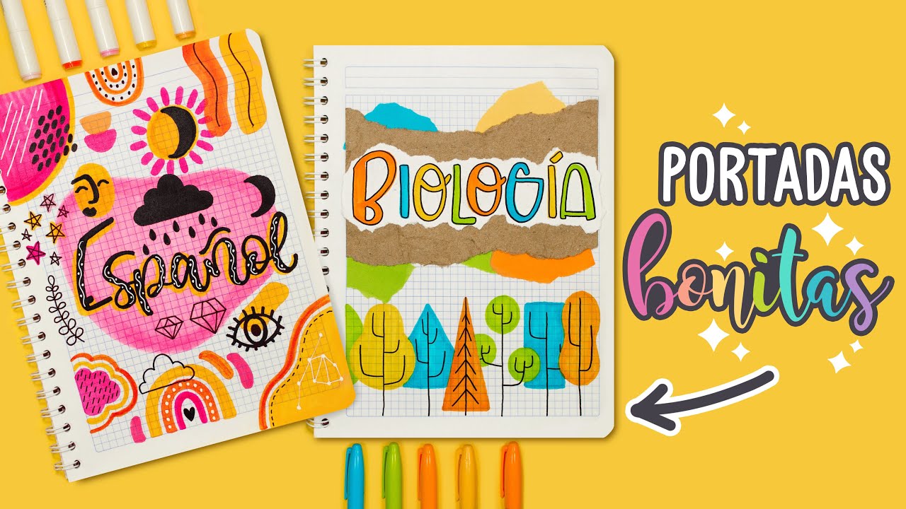 Cómo hacer PORTADAS BONITAS con marcadores